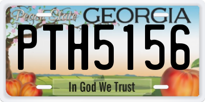 GA license plate PTH5156