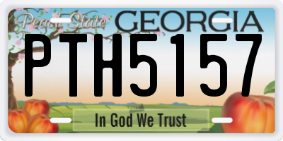 GA license plate PTH5157