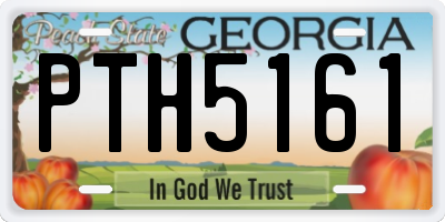 GA license plate PTH5161