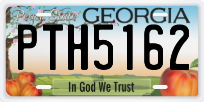 GA license plate PTH5162