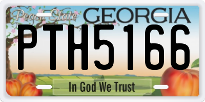 GA license plate PTH5166