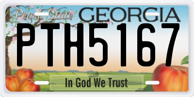 GA license plate PTH5167