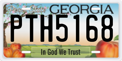GA license plate PTH5168