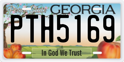 GA license plate PTH5169