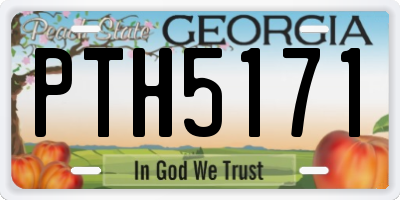 GA license plate PTH5171