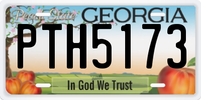 GA license plate PTH5173