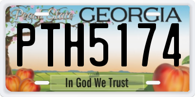 GA license plate PTH5174