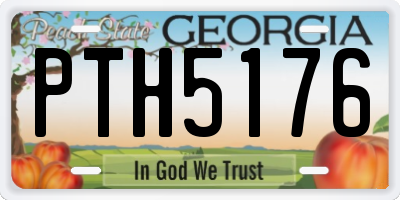 GA license plate PTH5176