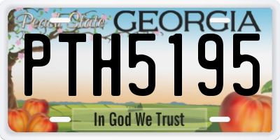 GA license plate PTH5195