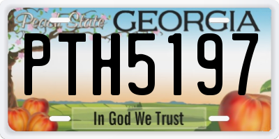GA license plate PTH5197