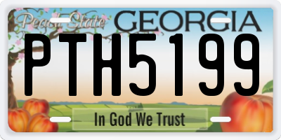 GA license plate PTH5199