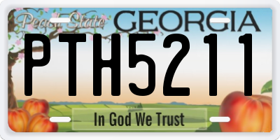 GA license plate PTH5211