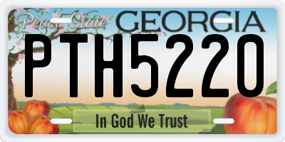 GA license plate PTH5220