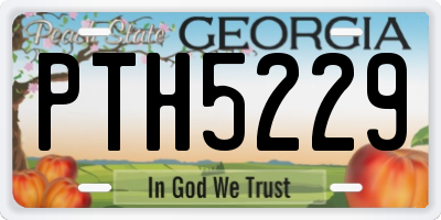 GA license plate PTH5229