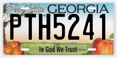 GA license plate PTH5241