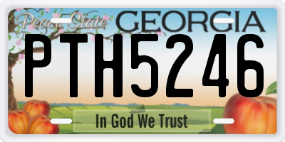 GA license plate PTH5246