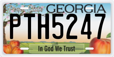 GA license plate PTH5247