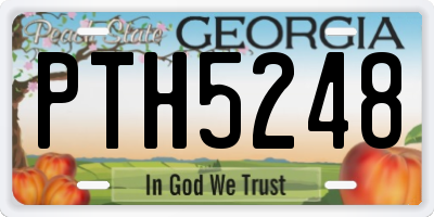 GA license plate PTH5248