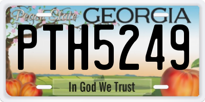 GA license plate PTH5249