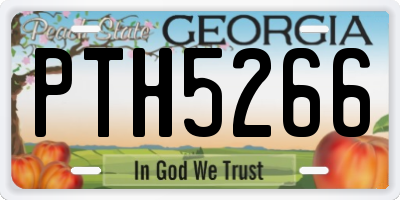 GA license plate PTH5266