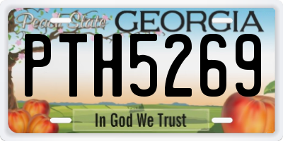GA license plate PTH5269
