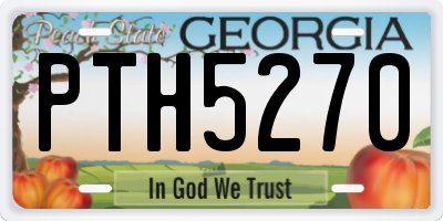 GA license plate PTH5270