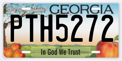 GA license plate PTH5272