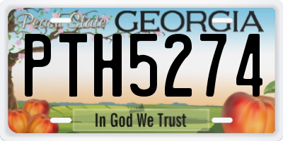 GA license plate PTH5274