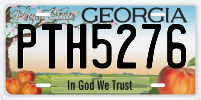 GA license plate PTH5276