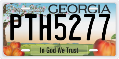 GA license plate PTH5277