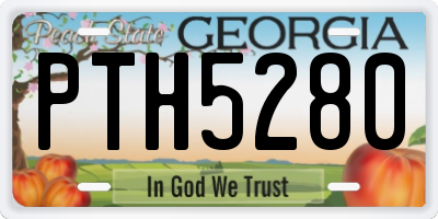 GA license plate PTH5280