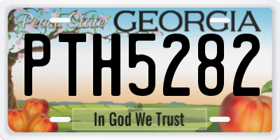 GA license plate PTH5282