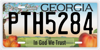 GA license plate PTH5284