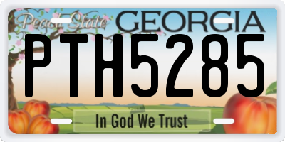 GA license plate PTH5285