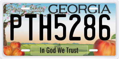 GA license plate PTH5286