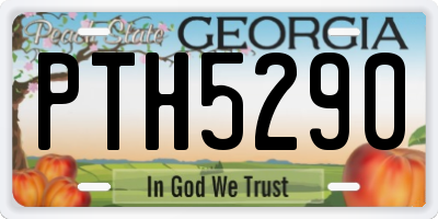 GA license plate PTH5290