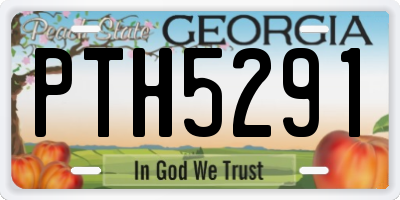 GA license plate PTH5291
