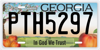 GA license plate PTH5297