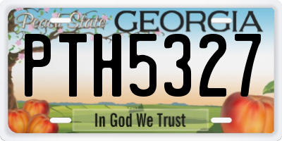 GA license plate PTH5327