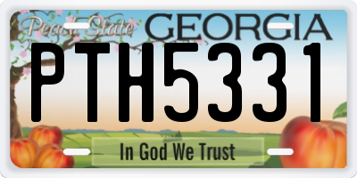 GA license plate PTH5331