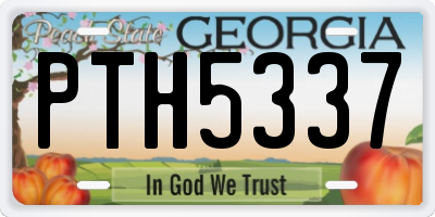 GA license plate PTH5337