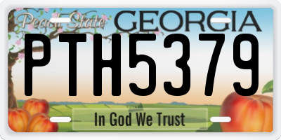 GA license plate PTH5379
