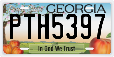 GA license plate PTH5397