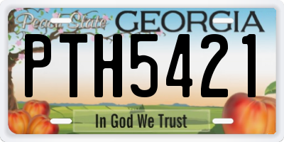 GA license plate PTH5421