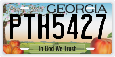 GA license plate PTH5427