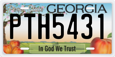 GA license plate PTH5431