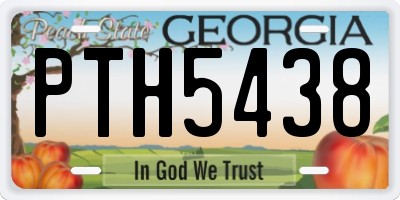 GA license plate PTH5438