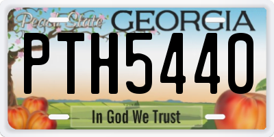 GA license plate PTH5440