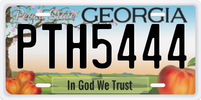 GA license plate PTH5444