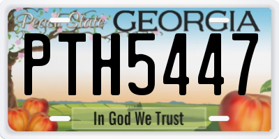 GA license plate PTH5447